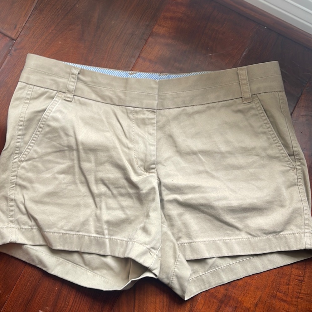 J. Crew 100% Cotton Chino Khaki Shorts 4”